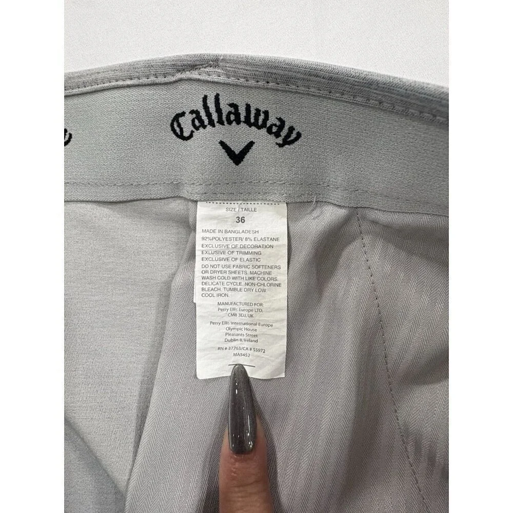 Callaway Men's Opti-Dri Stretch Golf Shorts in a heather gray size 36
